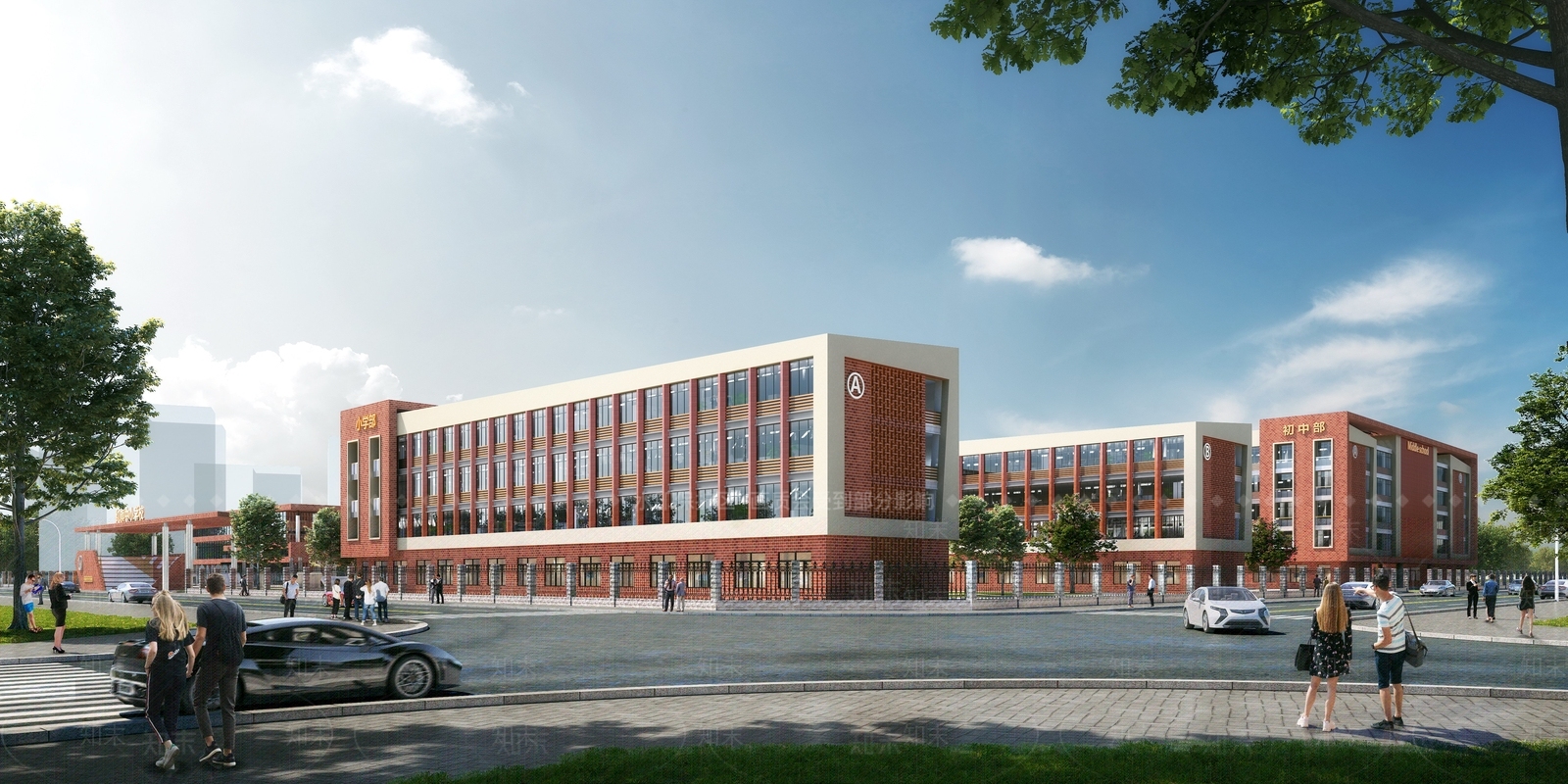 现代中小学学校SU模型下载【ID:1125037250】_知末su模型网