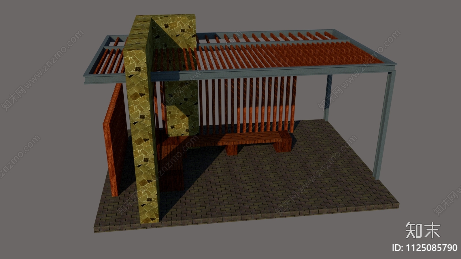 山顶景亭CAD施工图下载【ID:1125085790】