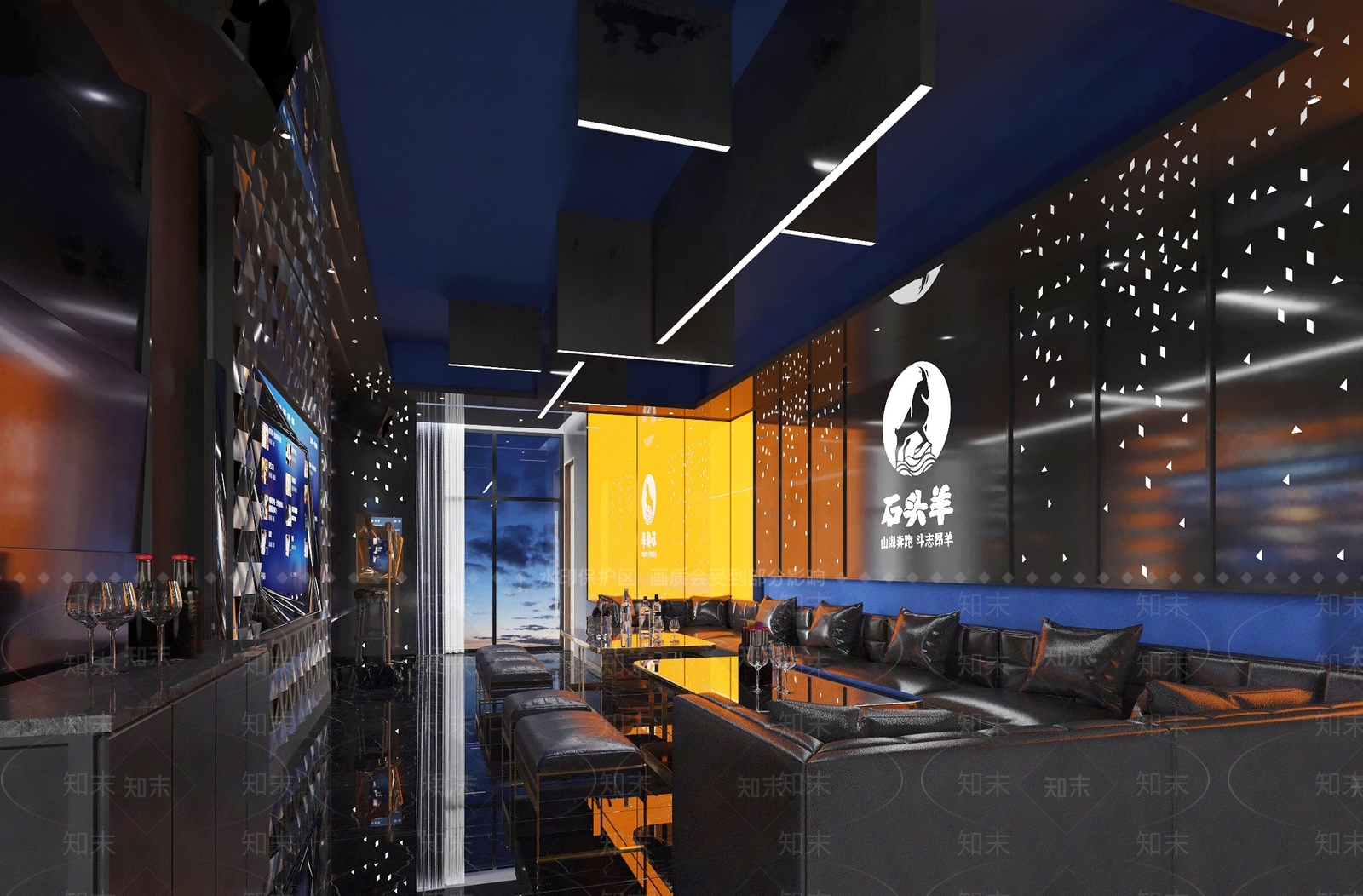 现代ktv包厢3D模型下载【ID:1124920996】