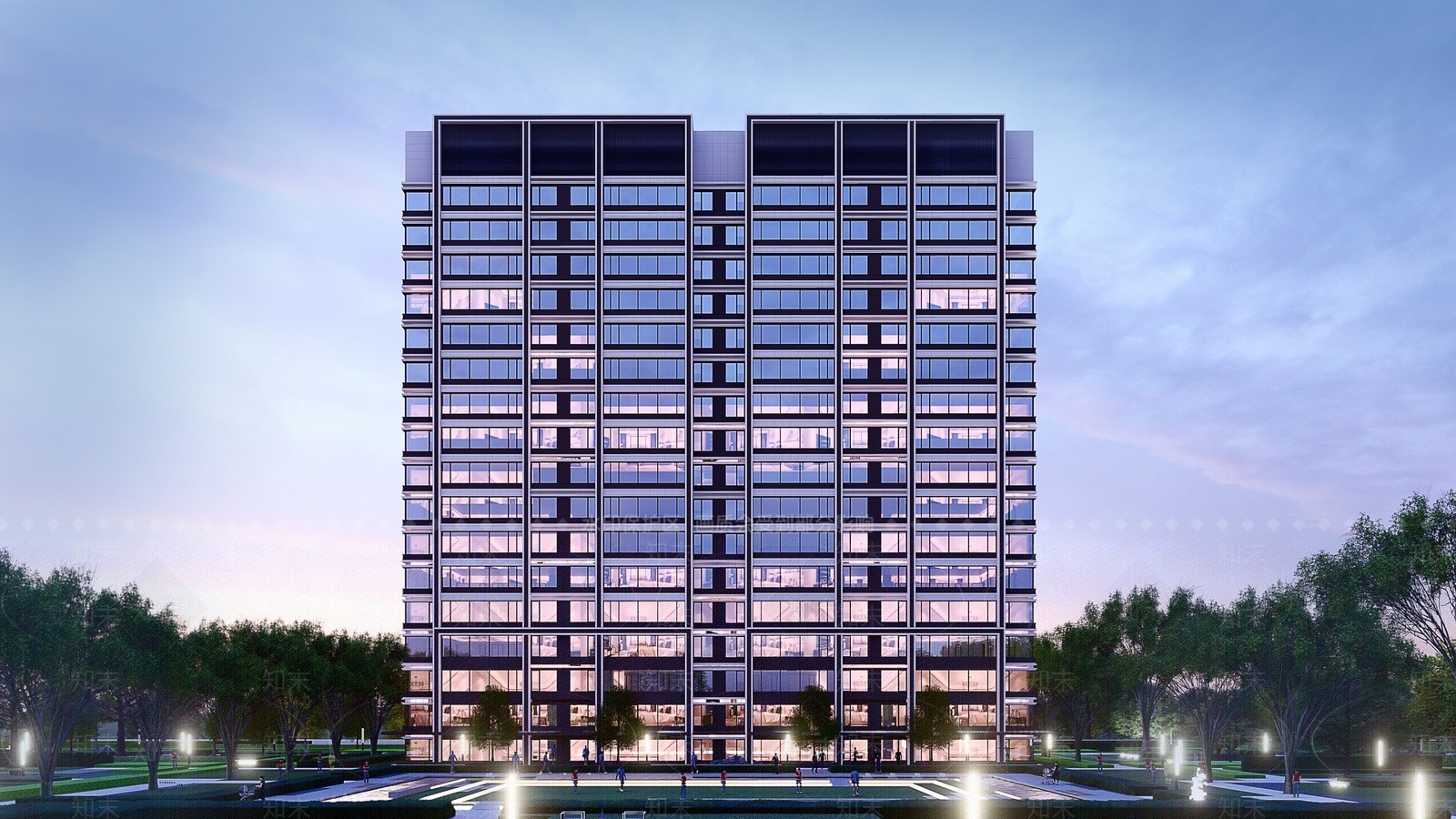 现代高层住宅楼SU模型下载【ID:1124925234】