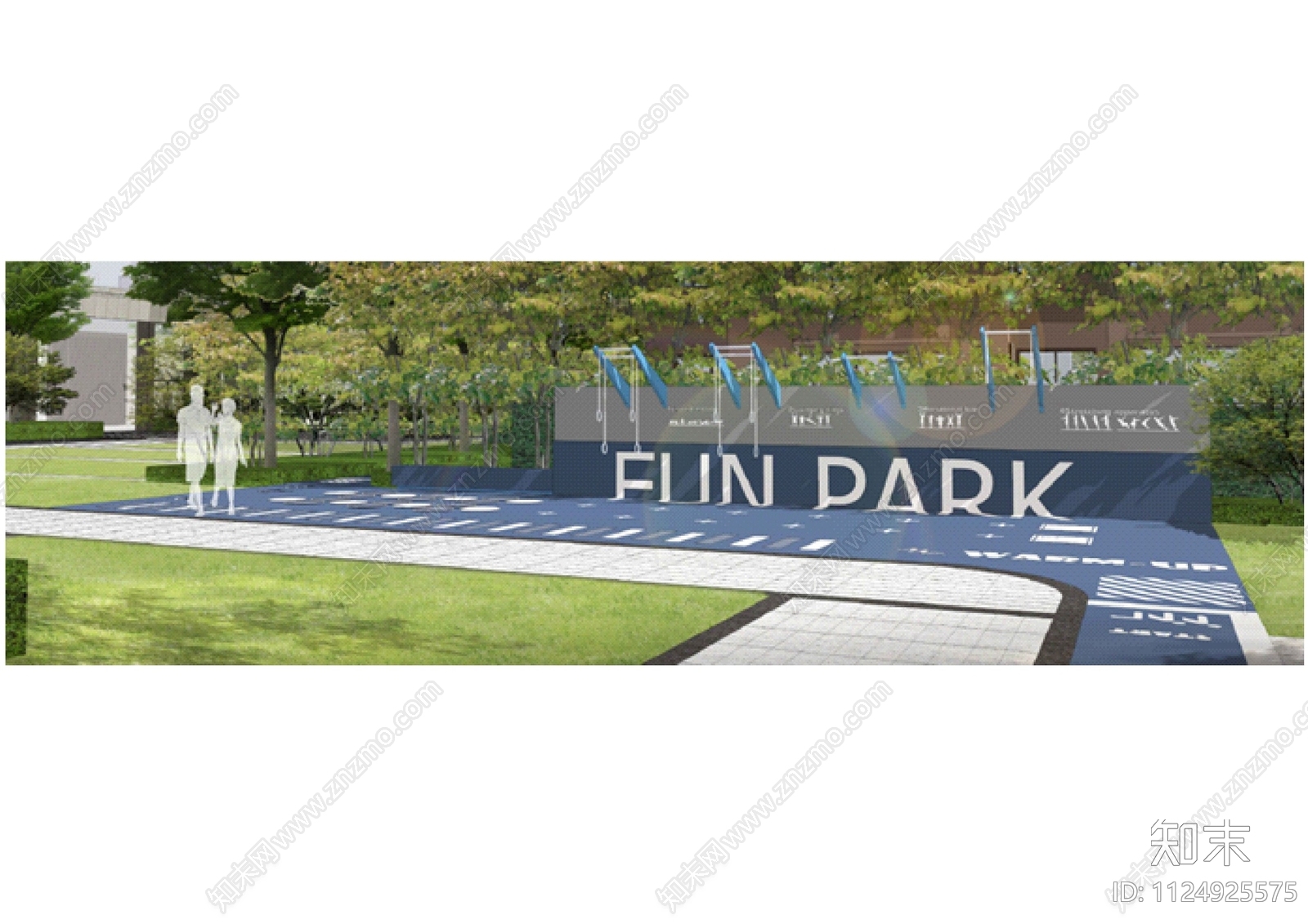 现代居住区健身活动空间施工图下载【ID:1124925575】