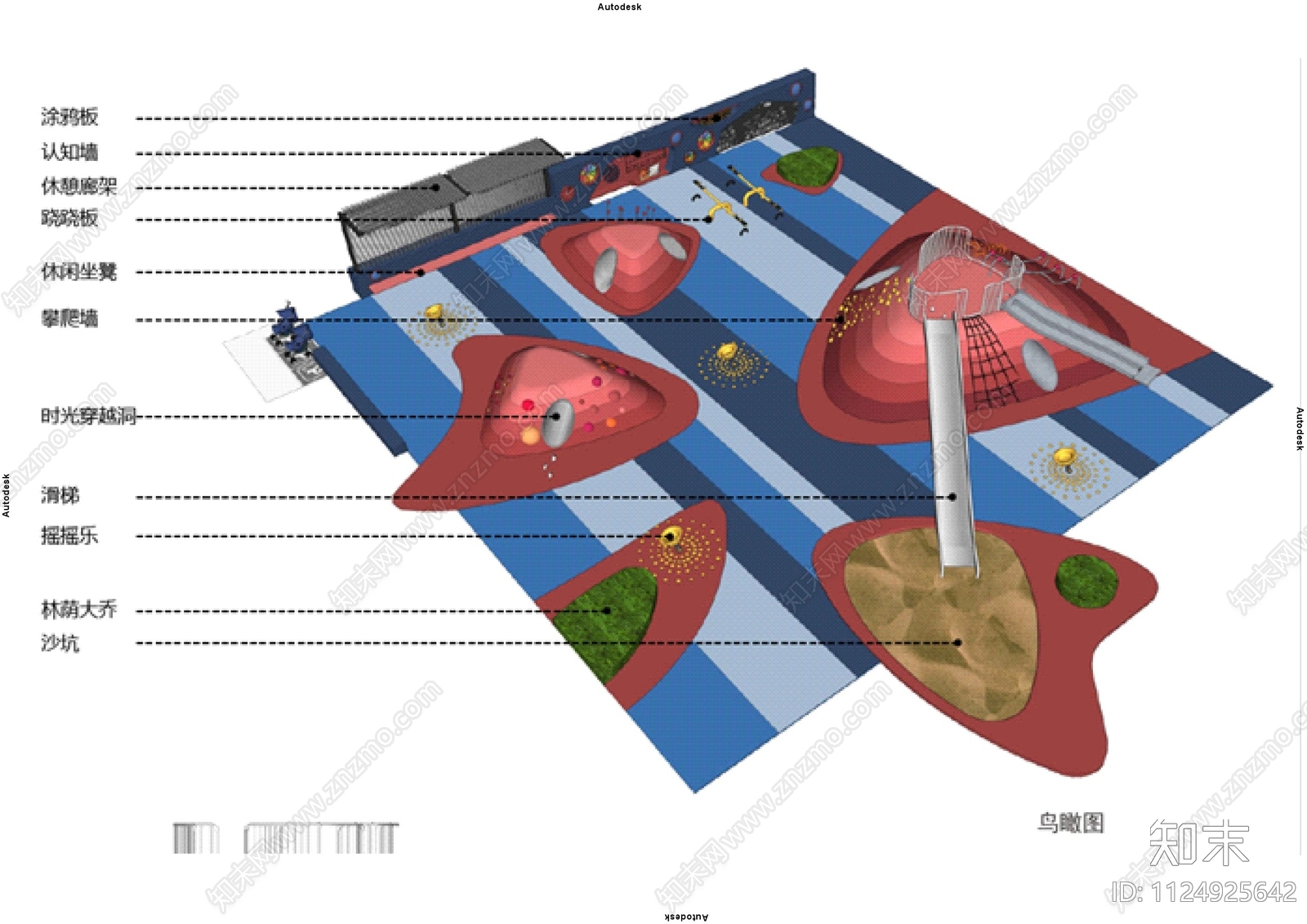 现代儿童活动空间cad施工图下载【ID:1124925642】