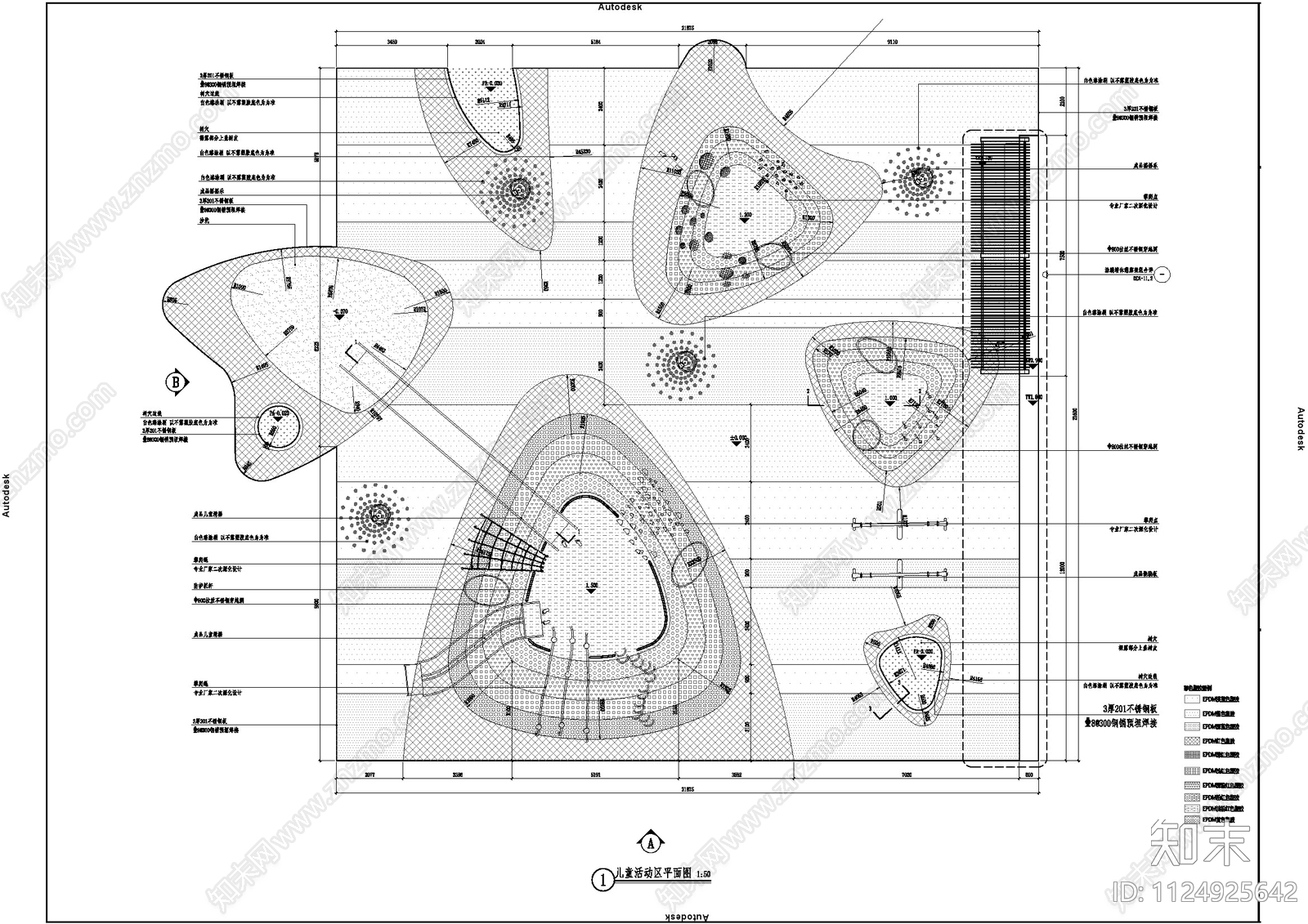 现代儿童活动空间cad施工图下载【ID:1124925642】