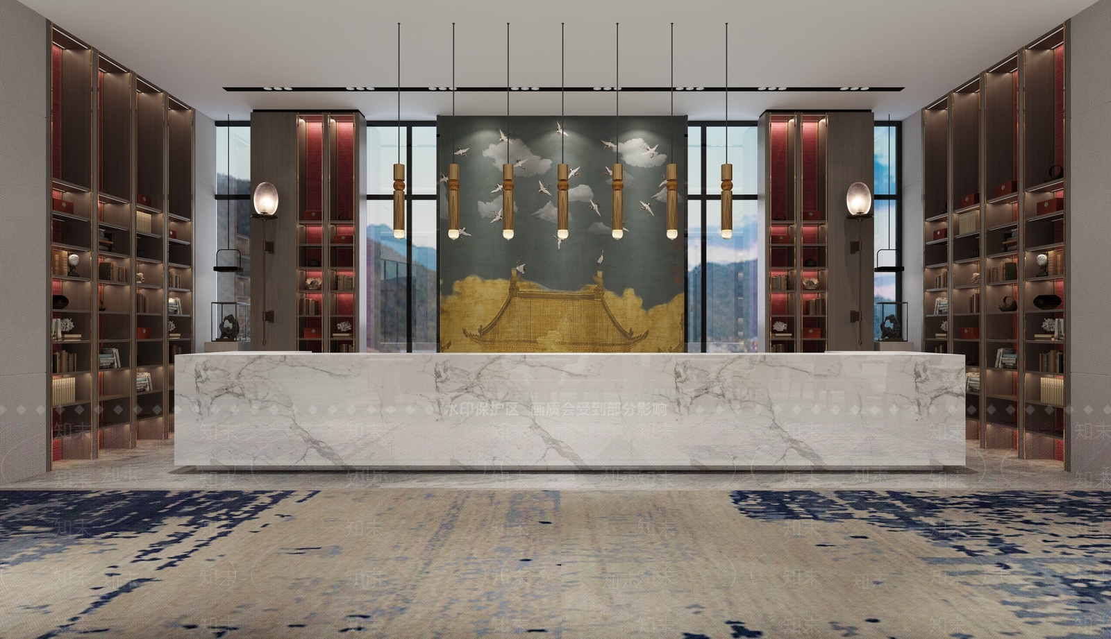 新中式吧台3D模型下载【ID:1124932447】