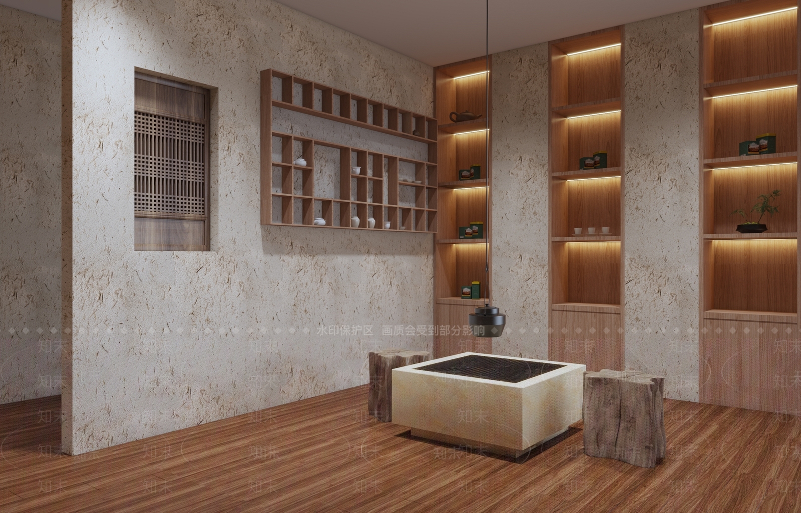 日式品茶区3D模型下载【ID:1124933761】