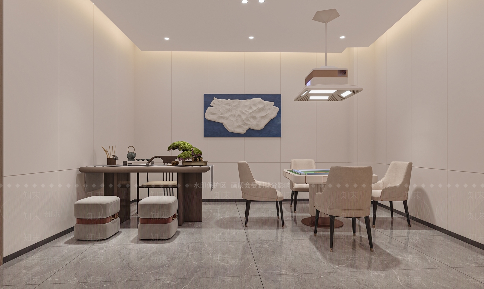 现代棋牌室3D模型下载【ID:1124965011】