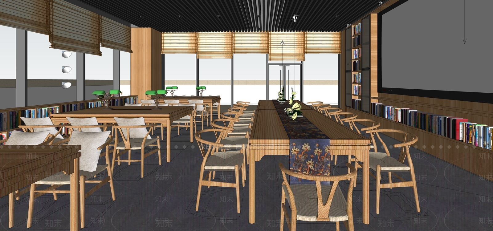 新中式读书会SU模型下载【ID:1124978200】