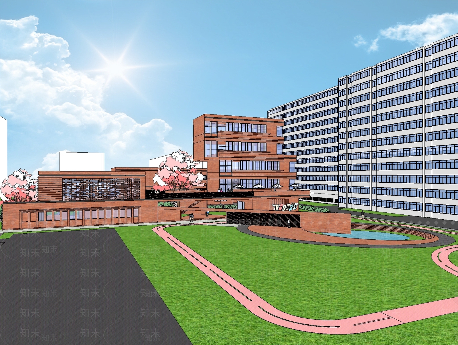 现代文化场馆SU模型下载【ID:1124979007】