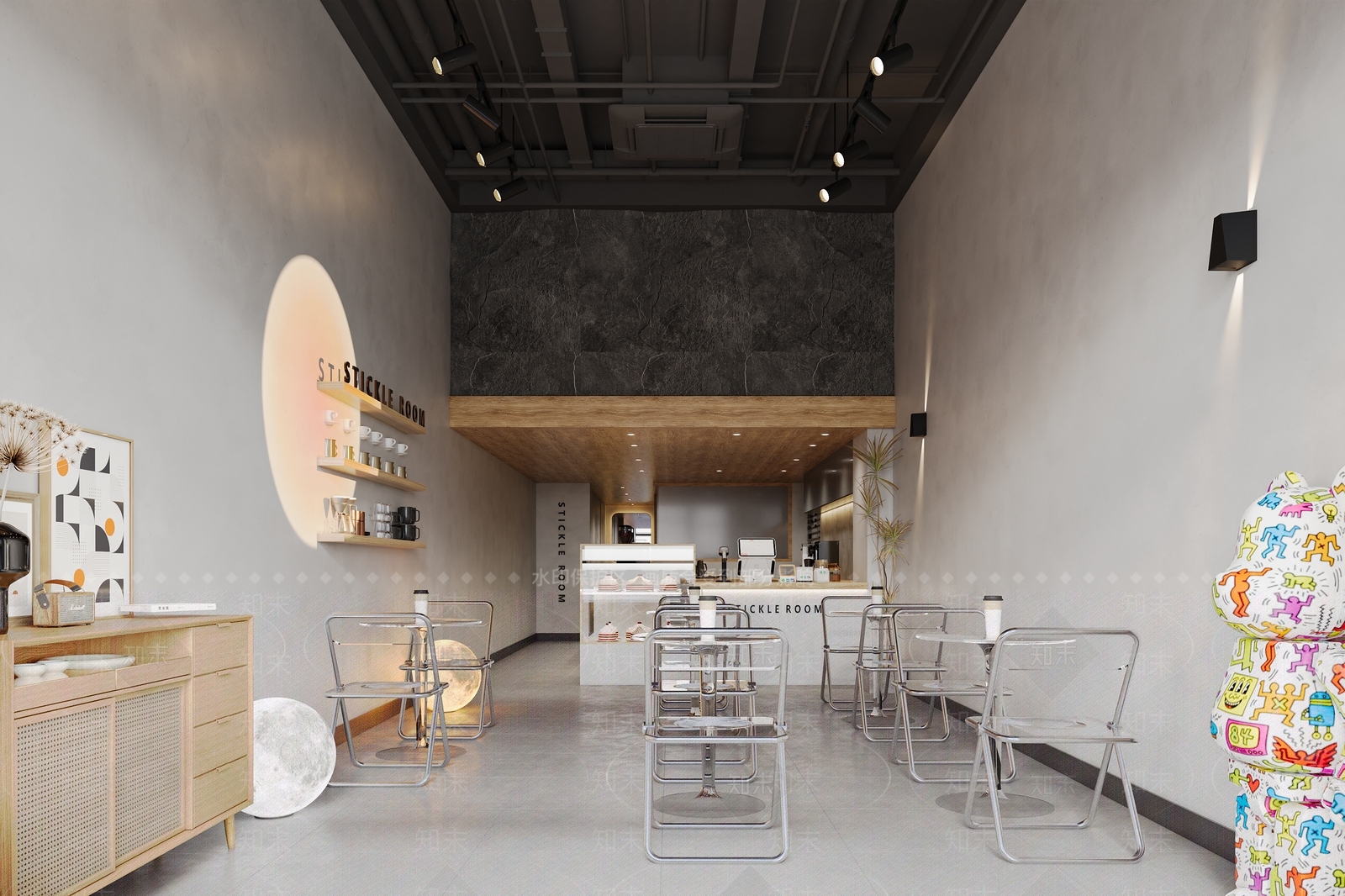 现代甜品面包店3D模型下载【ID:1221750497】