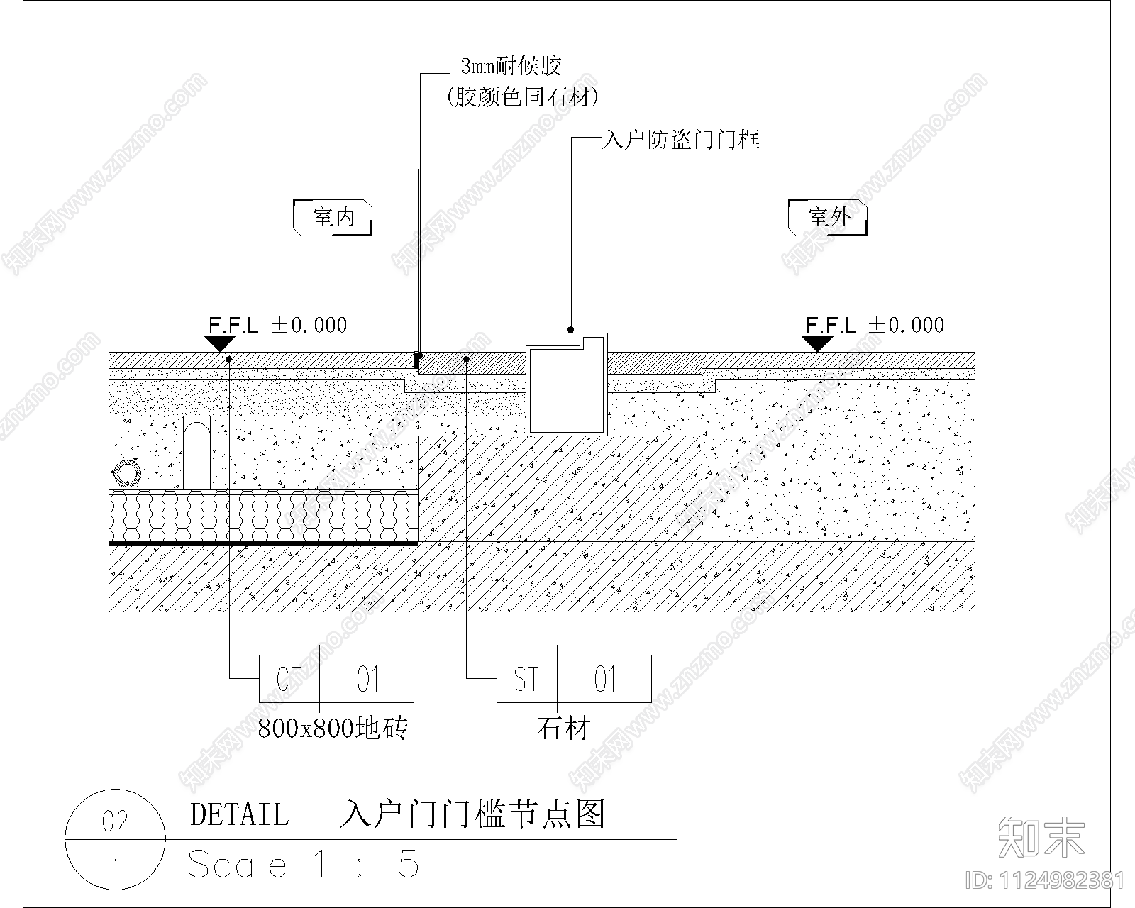 地面节点cad施工图下载【ID:1124982381】