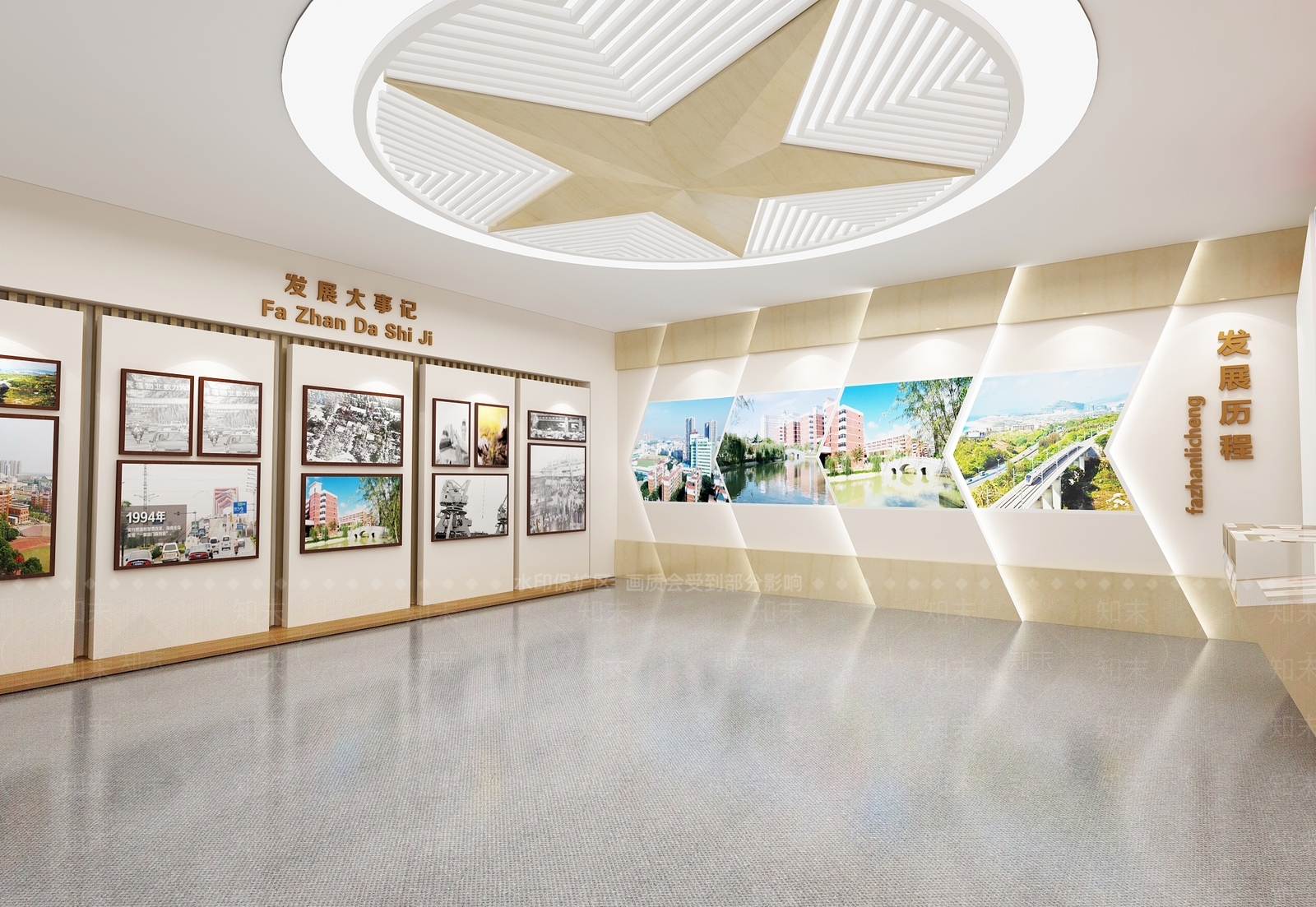 现代党建展厅SU模型下载【ID:1124997256】