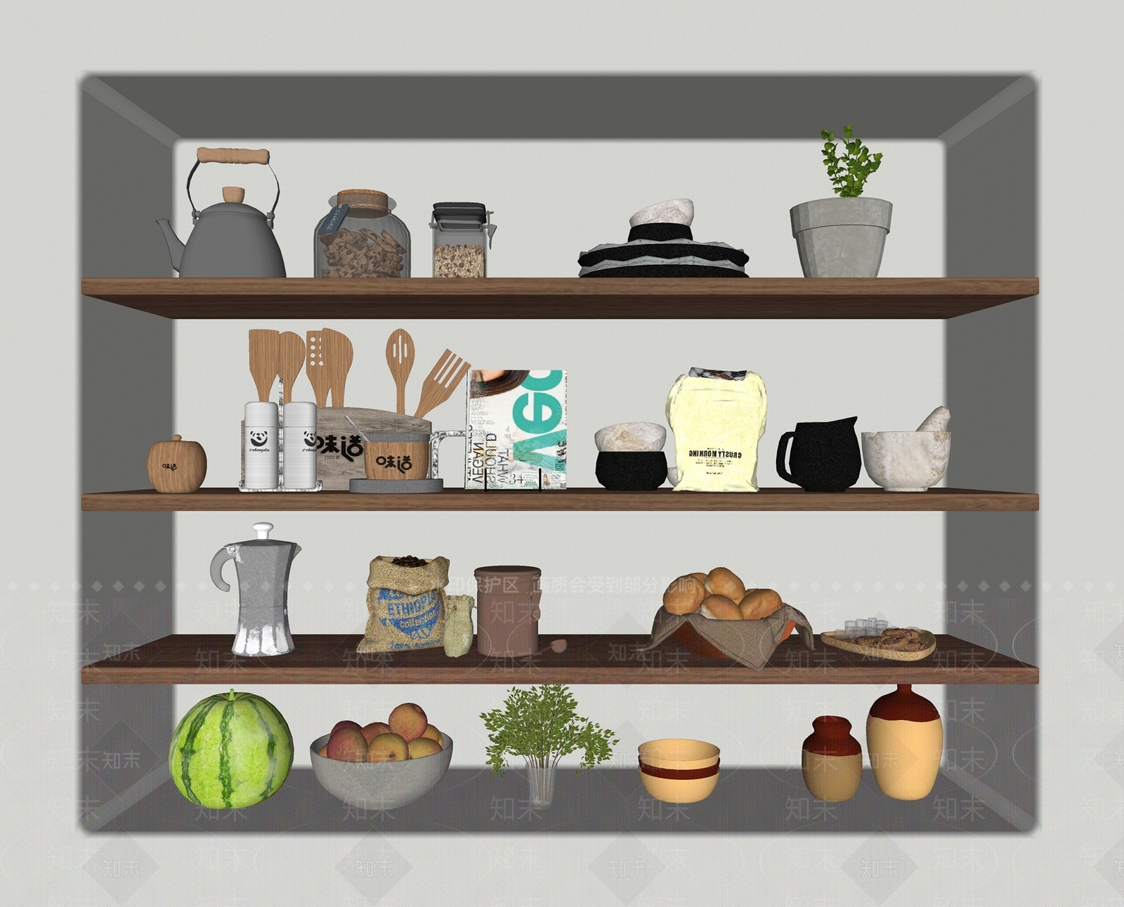 厨房用品SU模型下载【ID:1125003838】