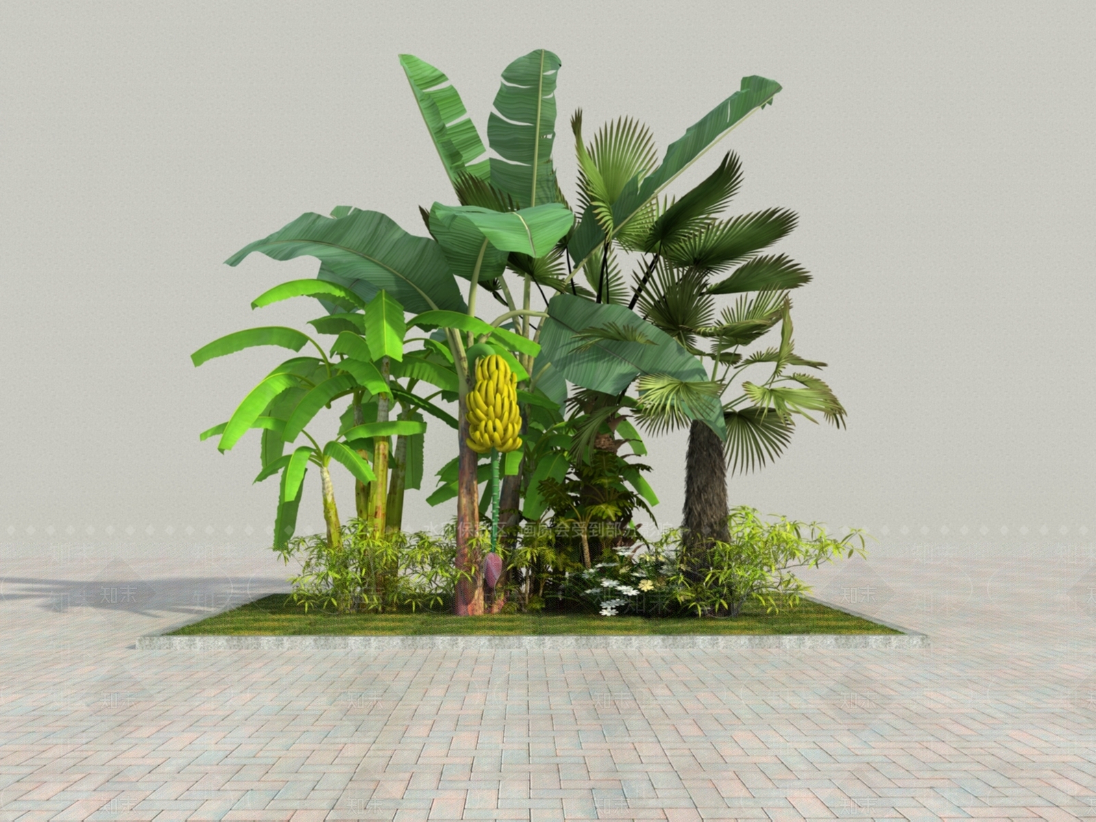 花坛3D模型下载【ID:1125004263】