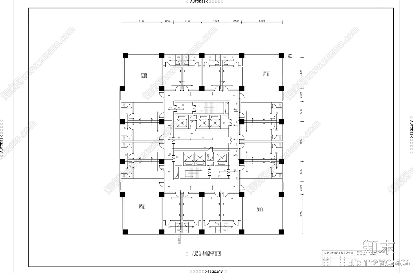 理工大学公寓建筑暖通消防设计图纸cad施工图下载【ID:1125004404】