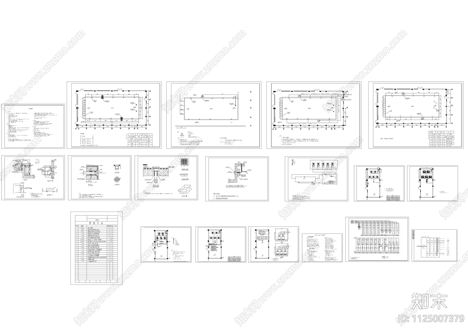 温泉游泳池全套详图cad施工图下载【ID:1125007379】
