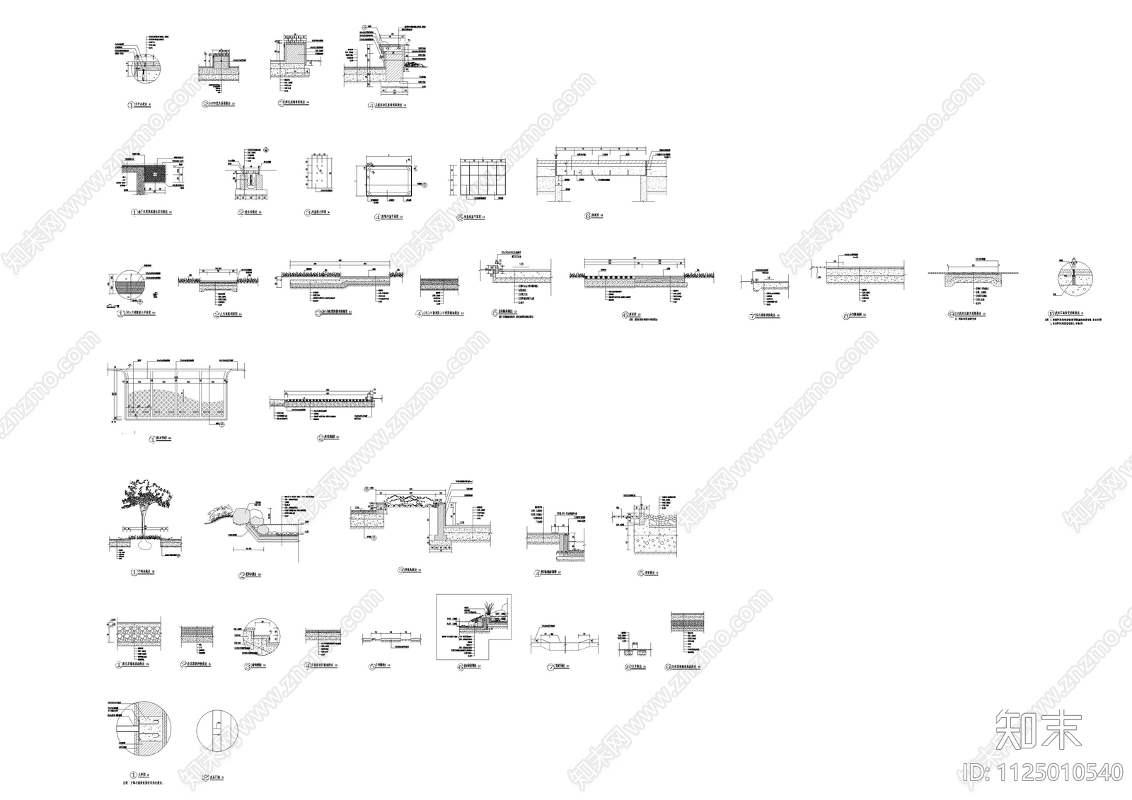 综合景观小品CAD图纸