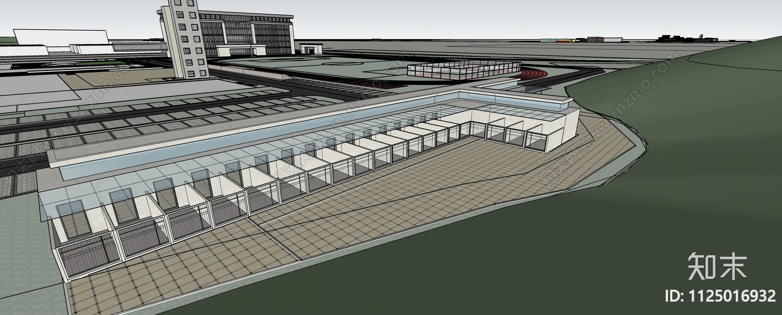 现代风格公安建筑SU模型下载【ID:1125016932】