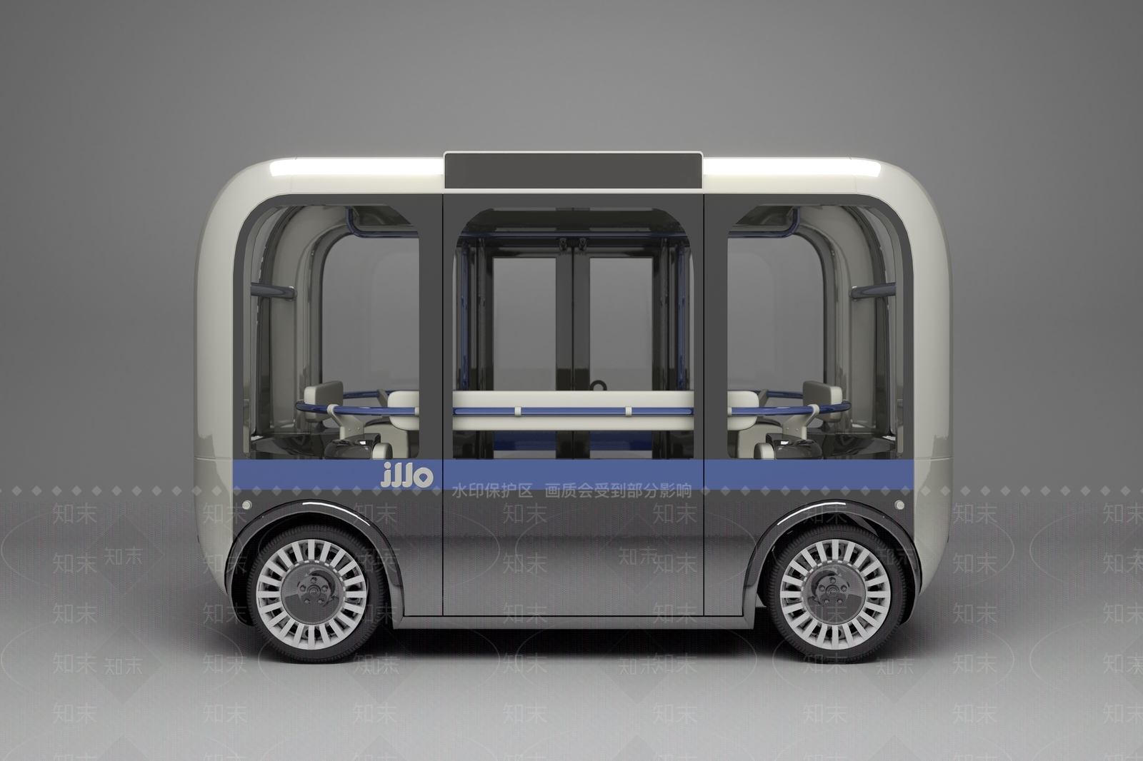 自动驾驶无人巴士公交车3D模型下载【ID:1125021507】