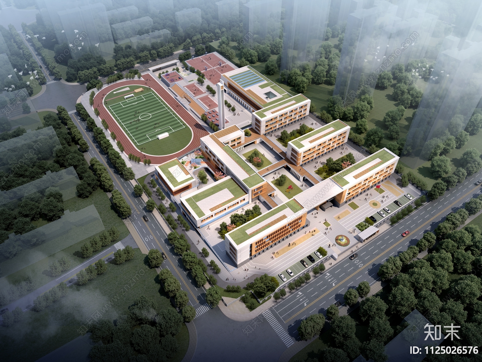 青啤小学cad施工图下载【ID:1125026576】