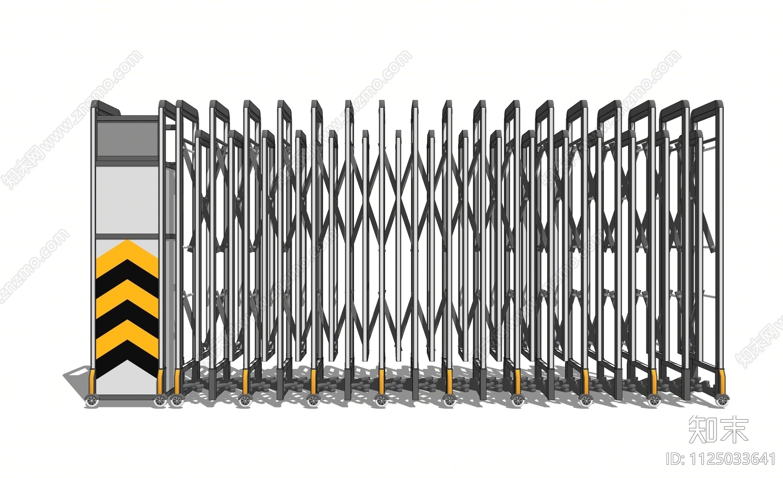 现代电动伸缩门SU模型下载【ID:1125033641】