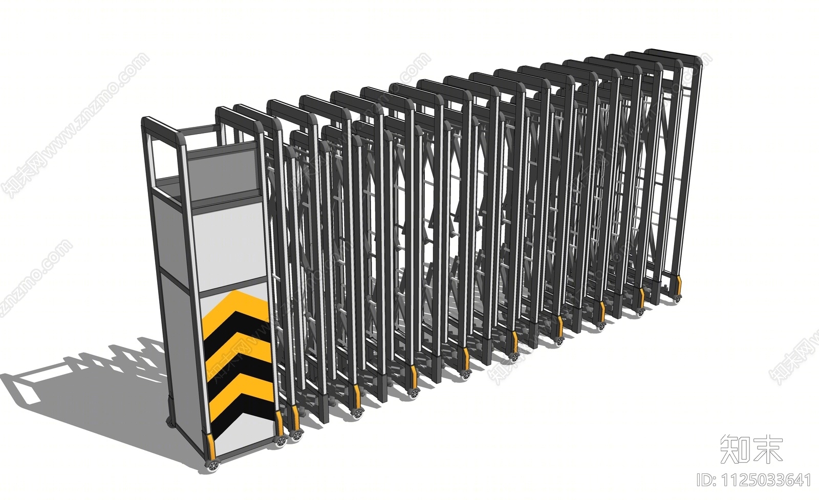现代电动伸缩门SU模型下载【ID:1125033641】