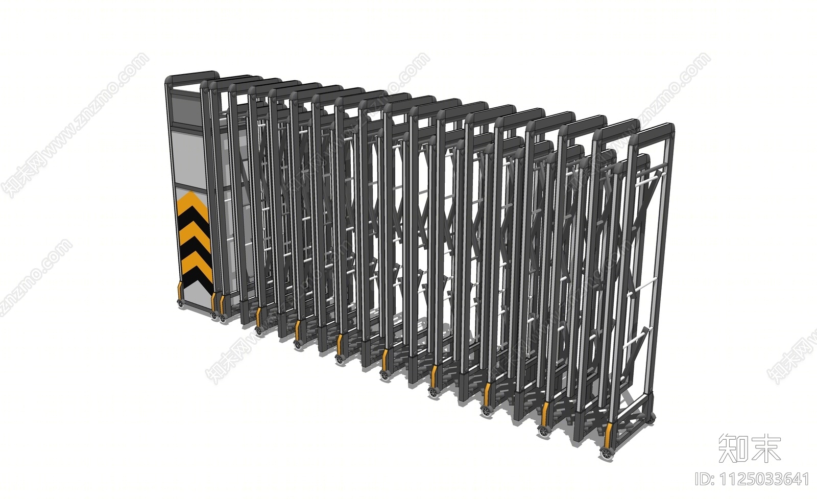 现代电动伸缩门SU模型下载【ID:1125033641】