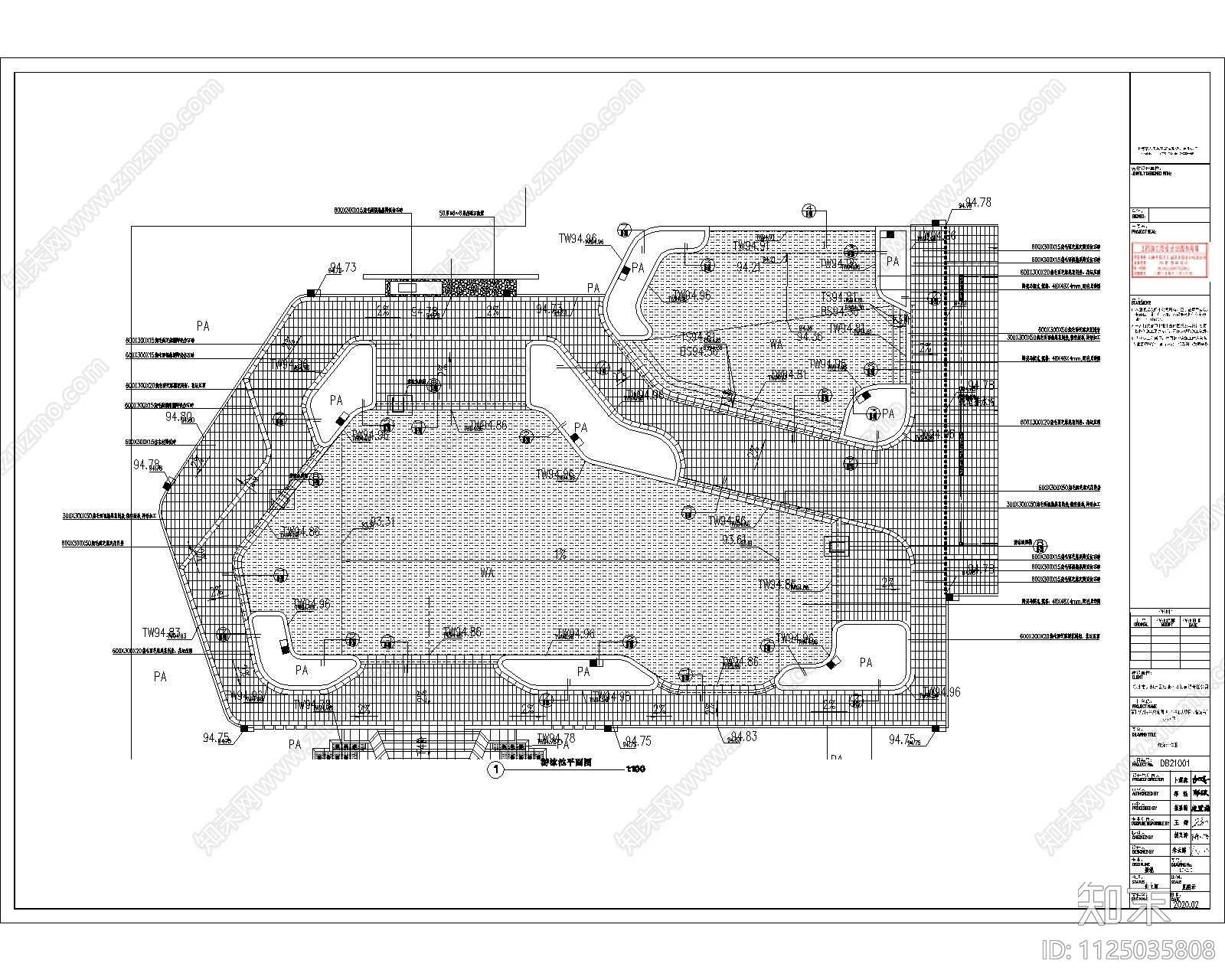 荣和天筑新中式展示区景观cad施工图下载【ID:1125035808】