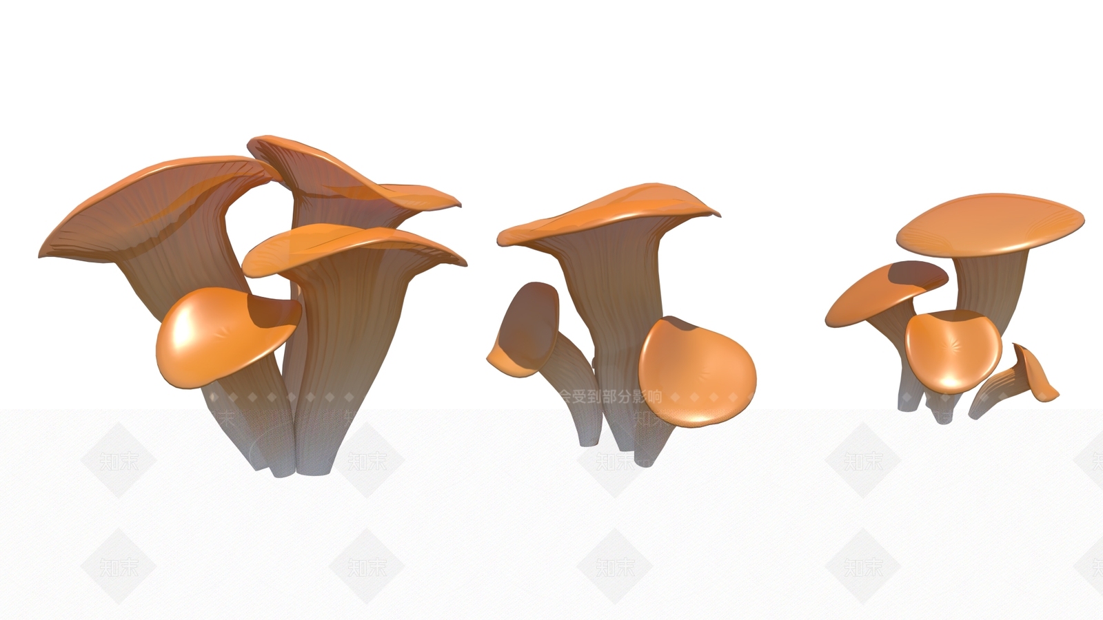 现代蘑菇雕塑小品SU模型下载【ID:1125036493】