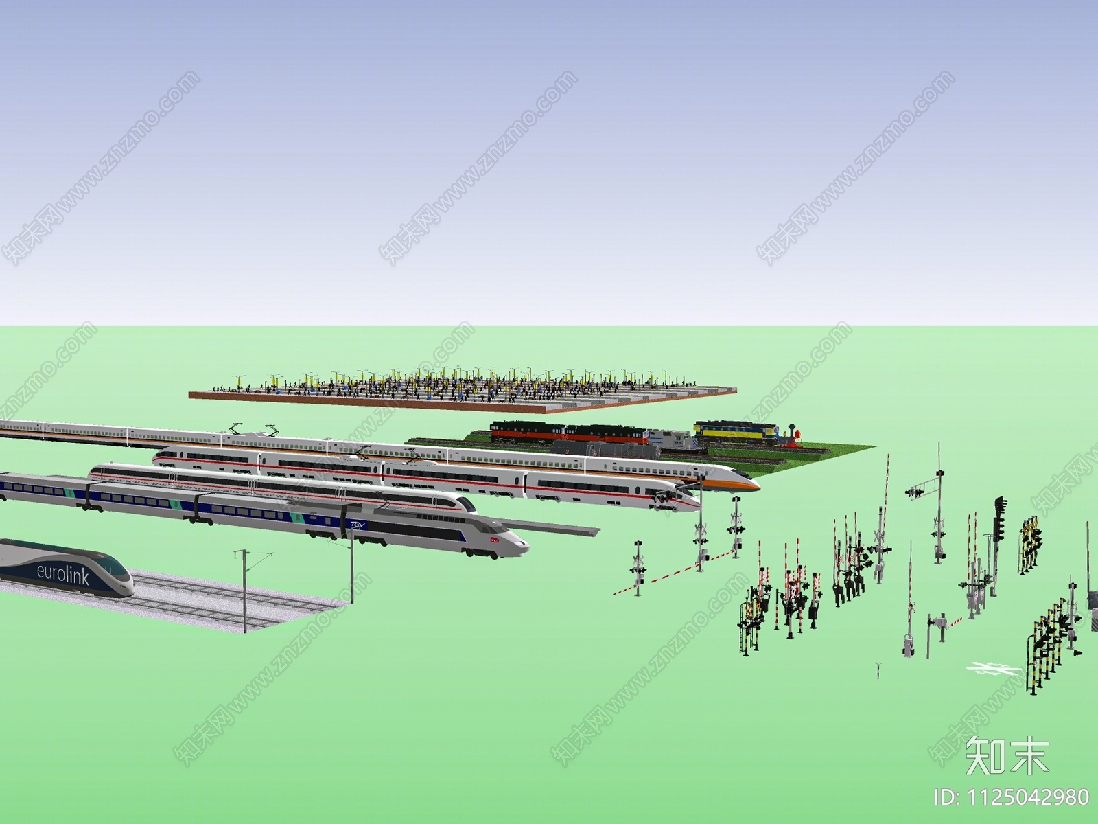 高铁SU模型下载【ID:1125042980】