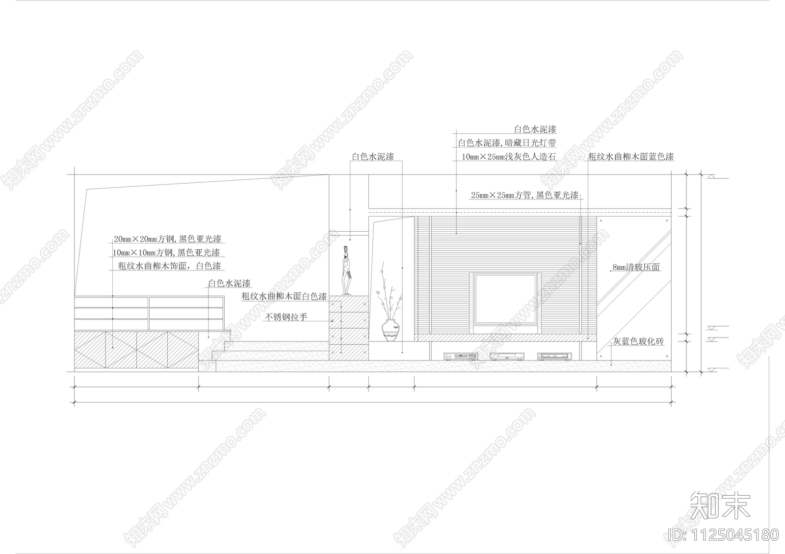 185套客厅装修图集施工图下载【ID:1125045180】