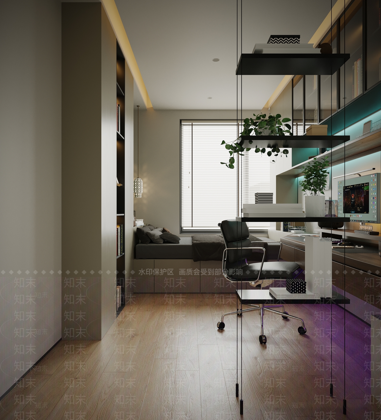 现代电竞房3D模型下载【ID:1125700412】