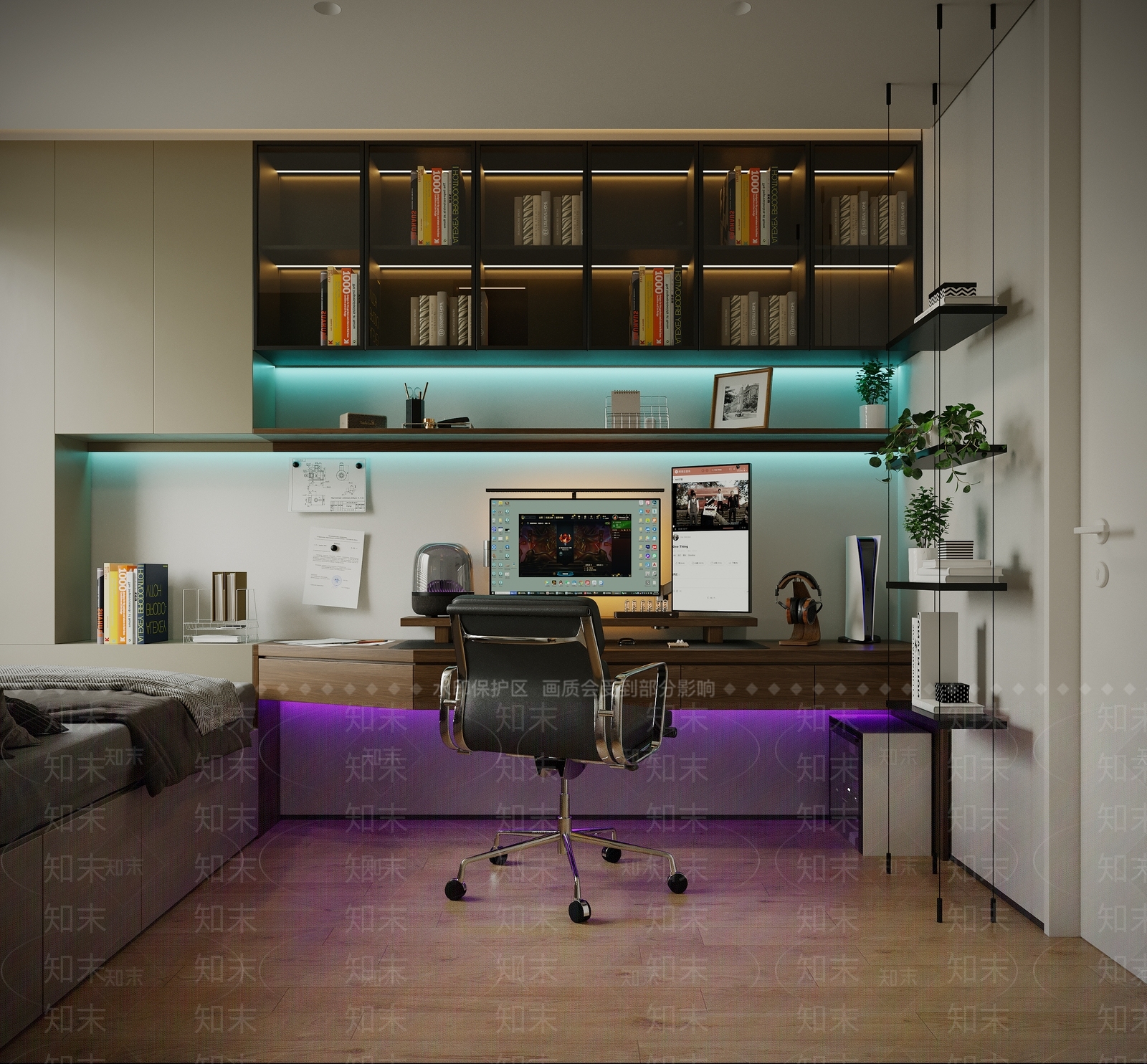 现代电竞房3D模型下载【ID:1125700412】