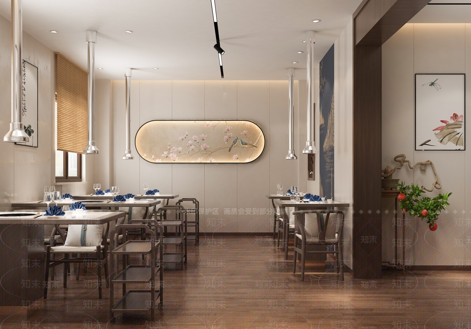 新中式火锅店3D模型下载【ID:1125050869】