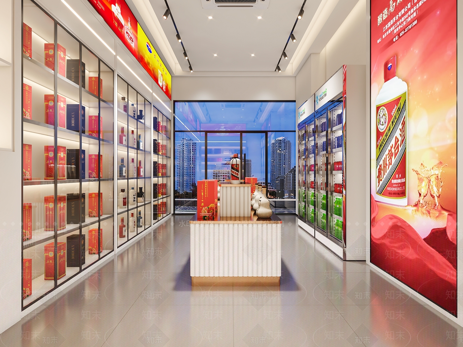 现代烟酒店3D模型下载【ID:1125054465】