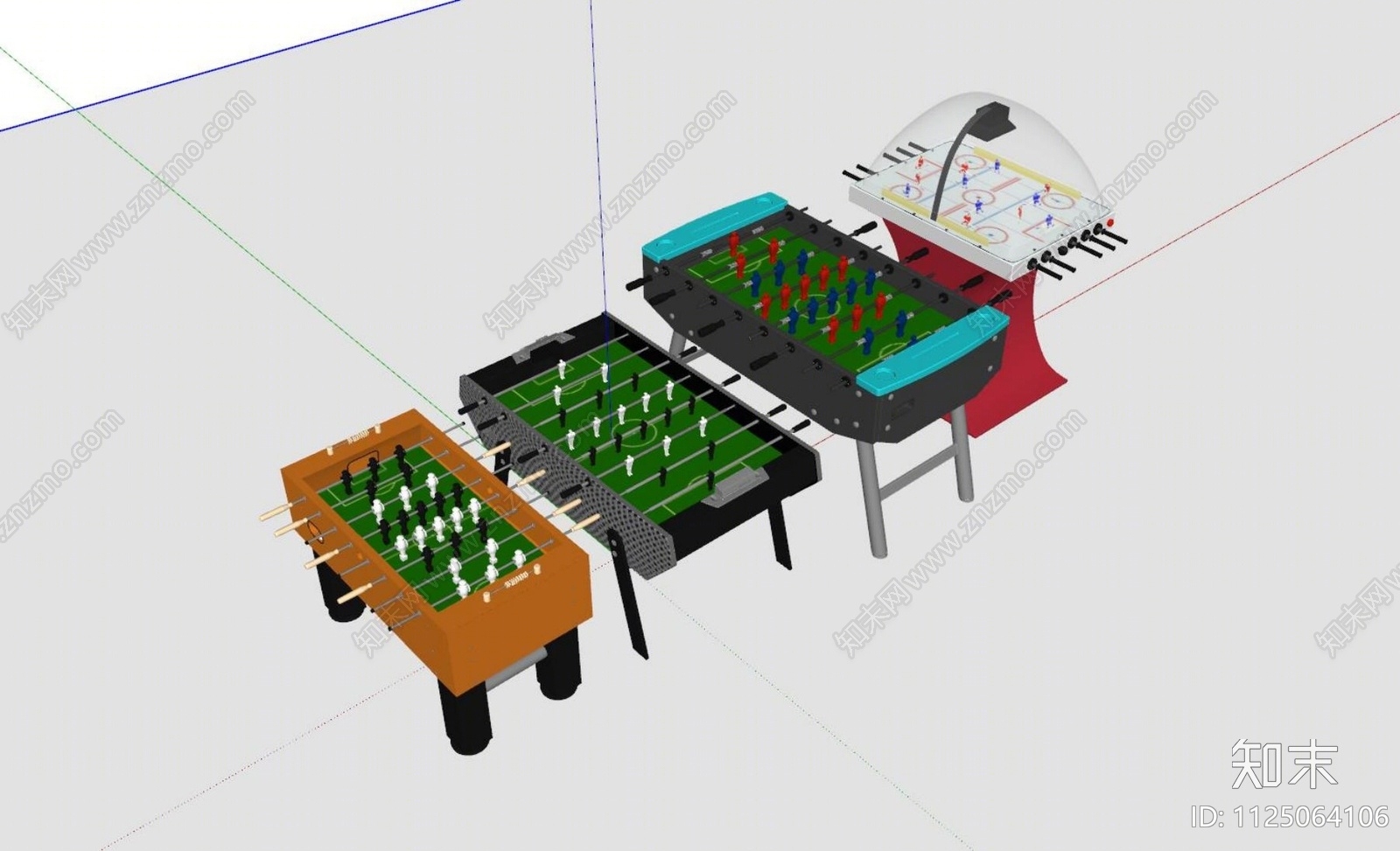 桌上足球SU模型下载【ID:1125064106】