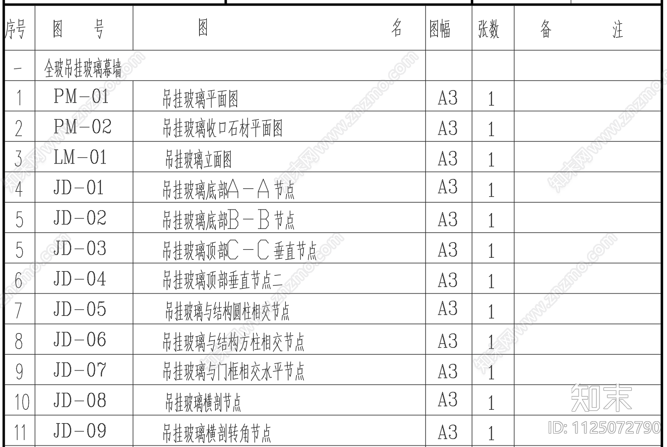 全玻吊挂玻璃幕墙工程结构大样节点图施工图下载【ID:1125072790】