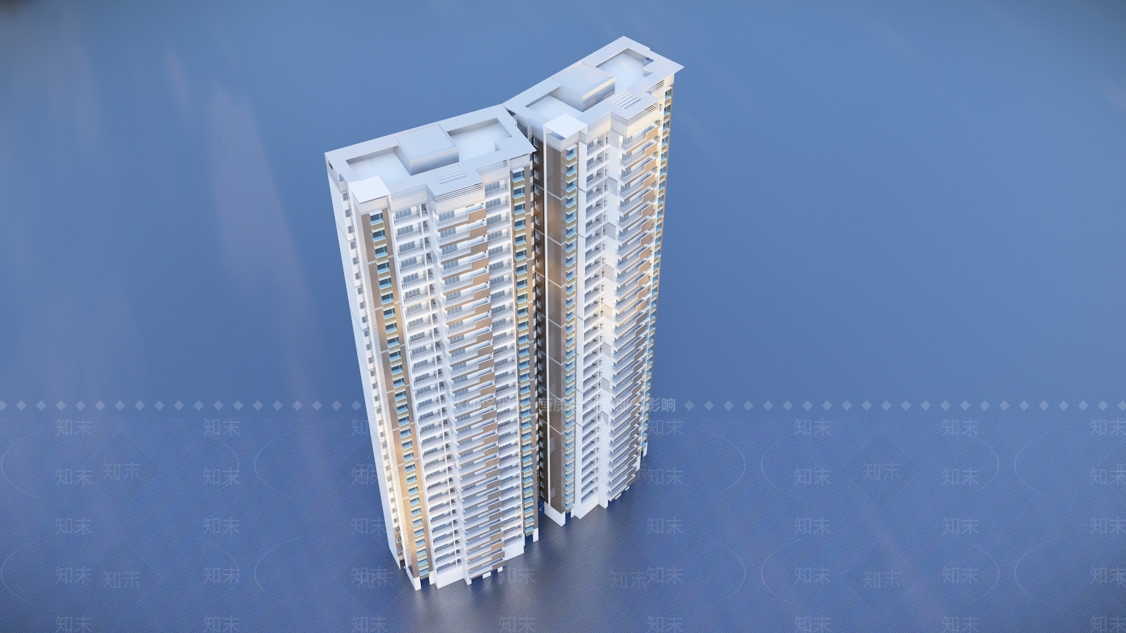 现代高层住宅建筑SU模型下载【ID:1125074165】