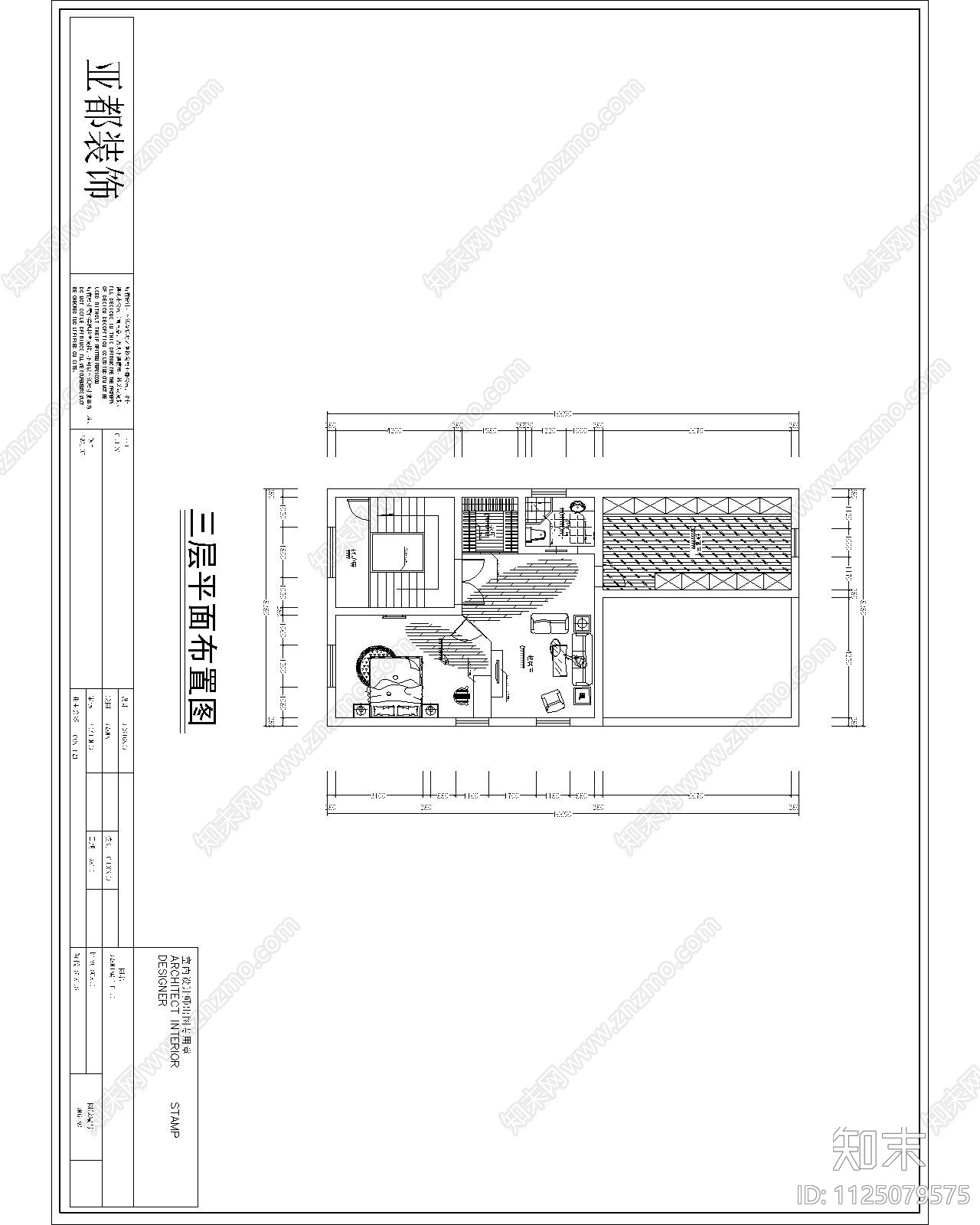 欧式自建别墅设计cad施工图下载【ID:1125079575】