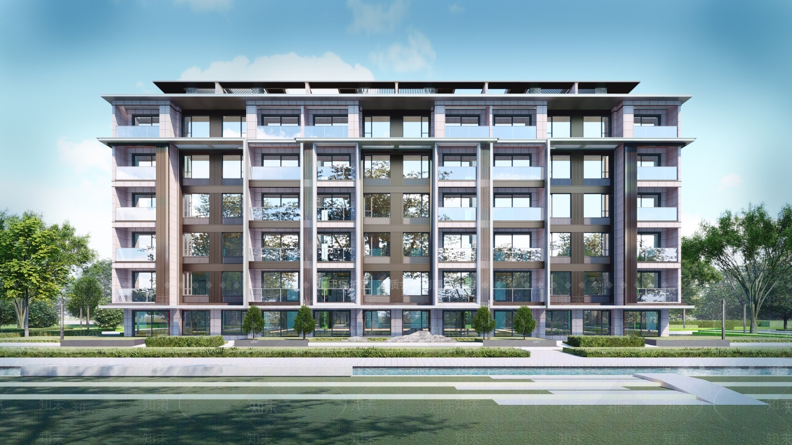 现代多层住宅楼SU模型下载【ID:1125079665】
