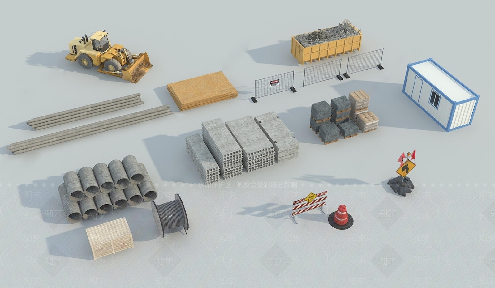 建筑工地小品SU模型下载【ID:1125087335】