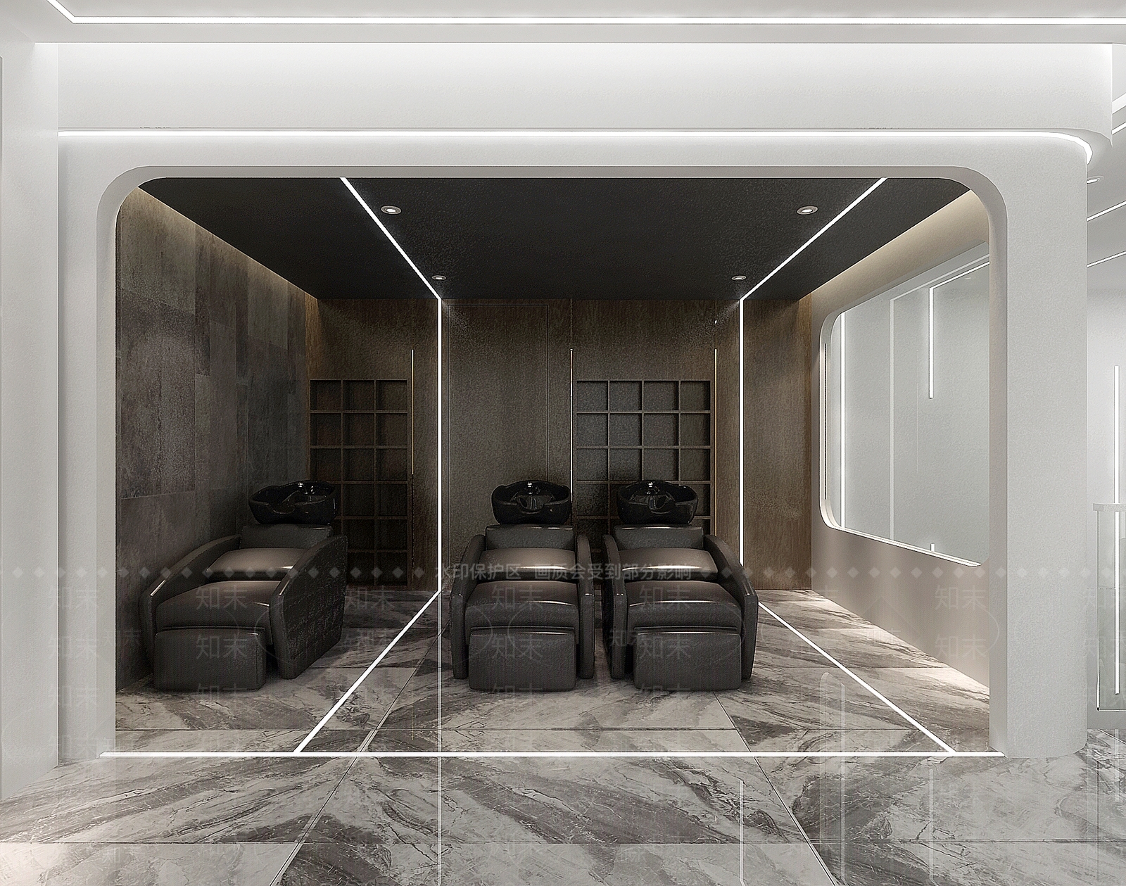 现代美容理发店3D模型下载【ID:1125483555】