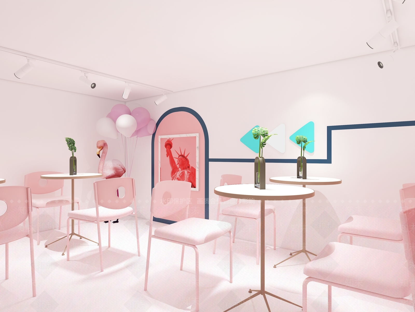 现代奶茶店3D模型下载【ID:1125117785】