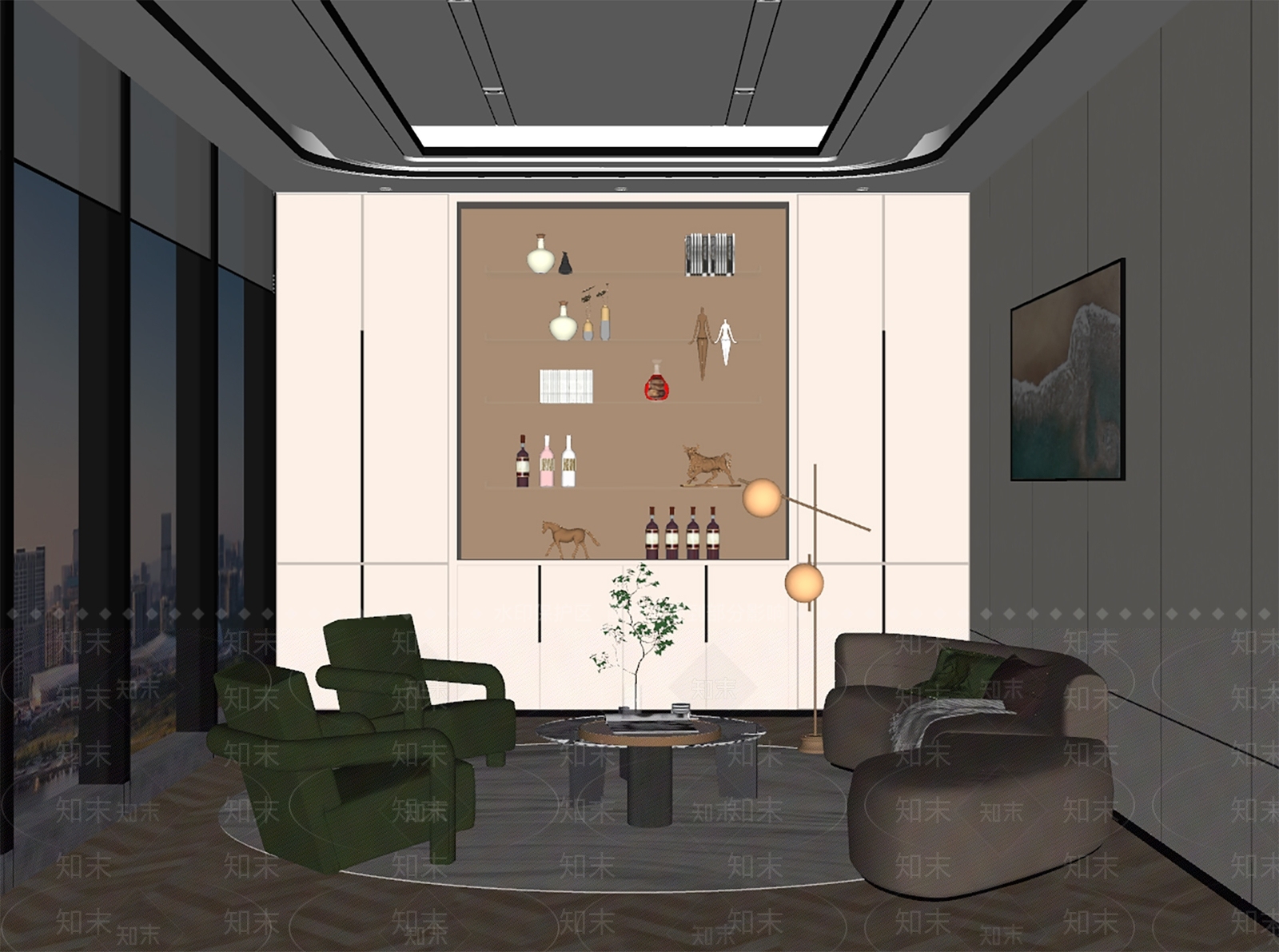现代公司休息区SU模型下载【ID:1125129717】