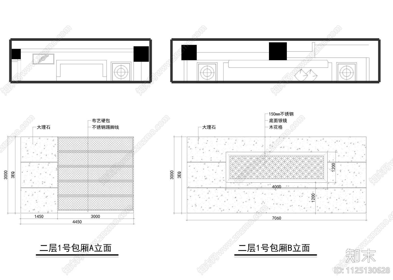 夜总会KTV包房cad施工图下载【ID:1125130628】