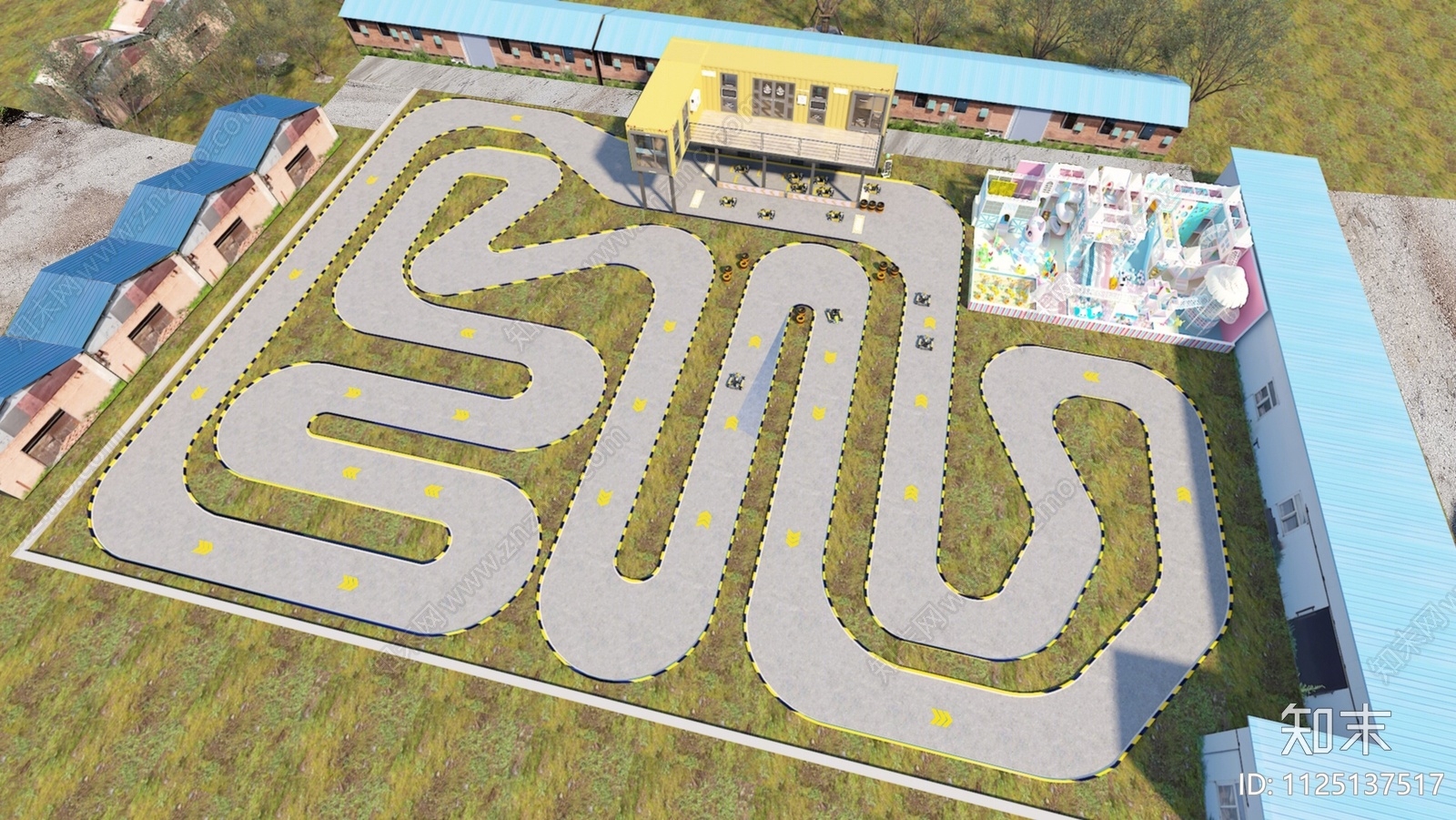 现代卡丁车赛道3D模型下载【ID:1125137517】