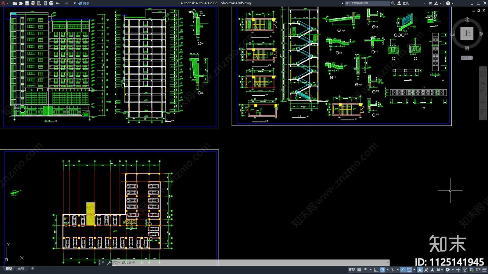 现代简约商业建筑cad施工图下载【ID:1125141945】