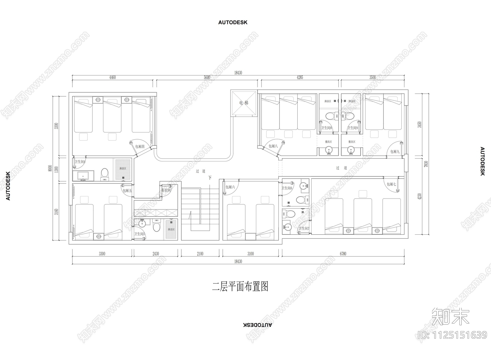 240m²足浴店平面方案cad施工图下载【ID:1125151639】