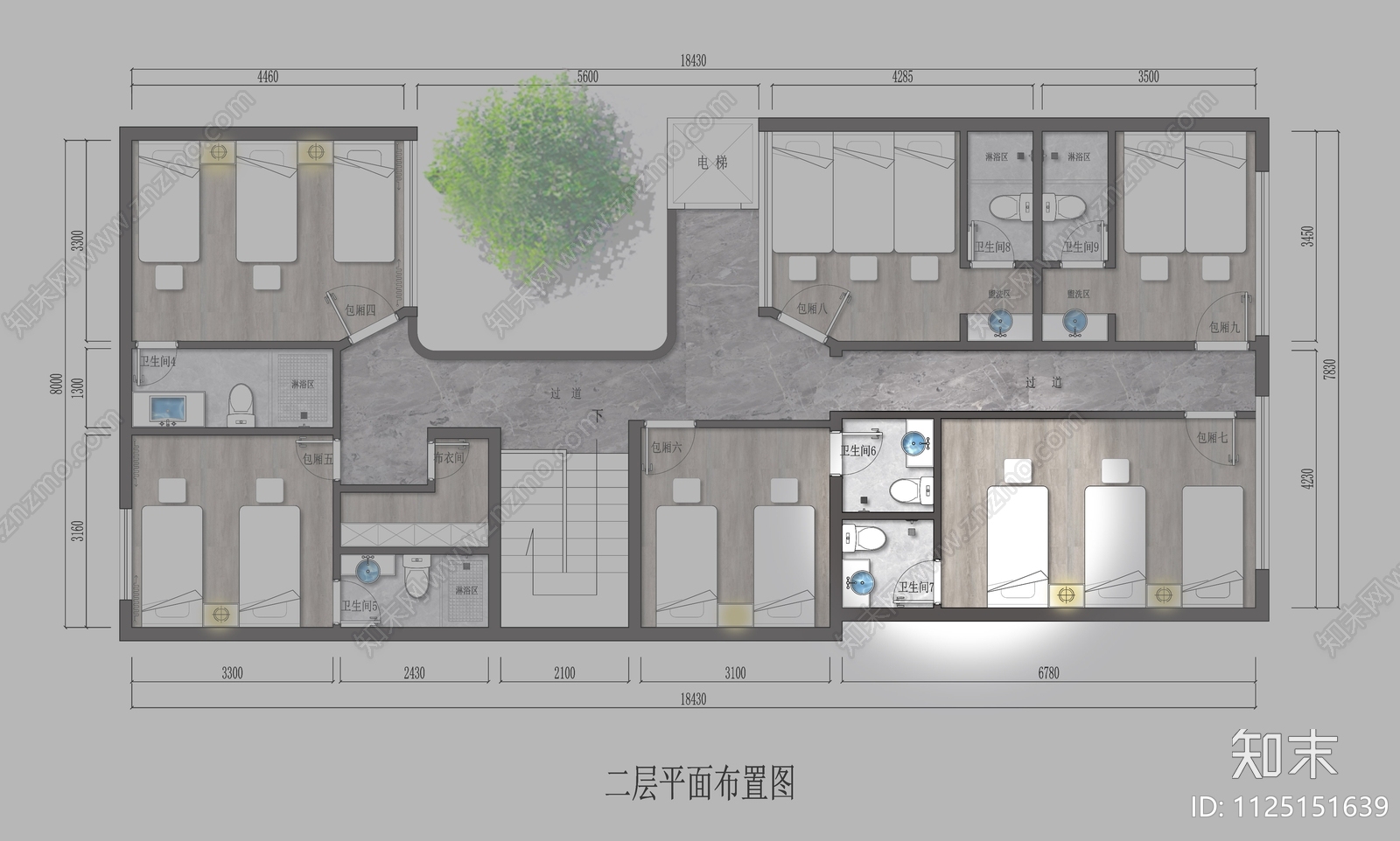 240m²足浴店平面方案cad施工图下载【ID:1125151639】