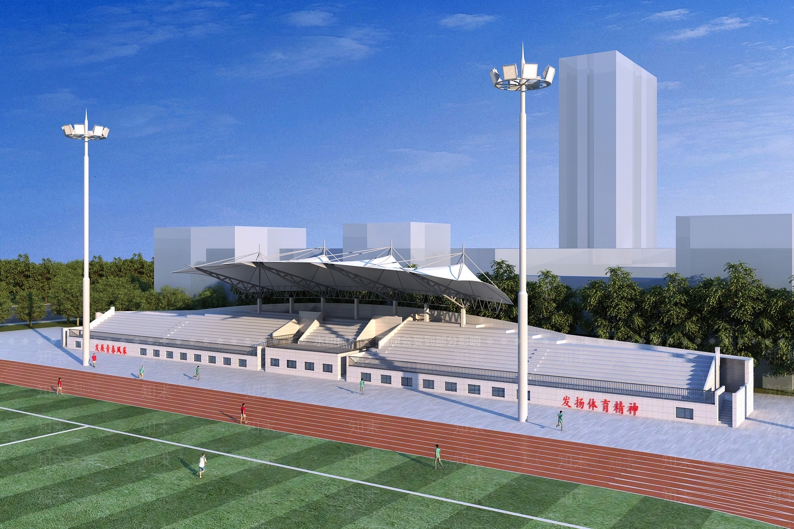 现代体育场看台3D模型下载【ID:1125154496】