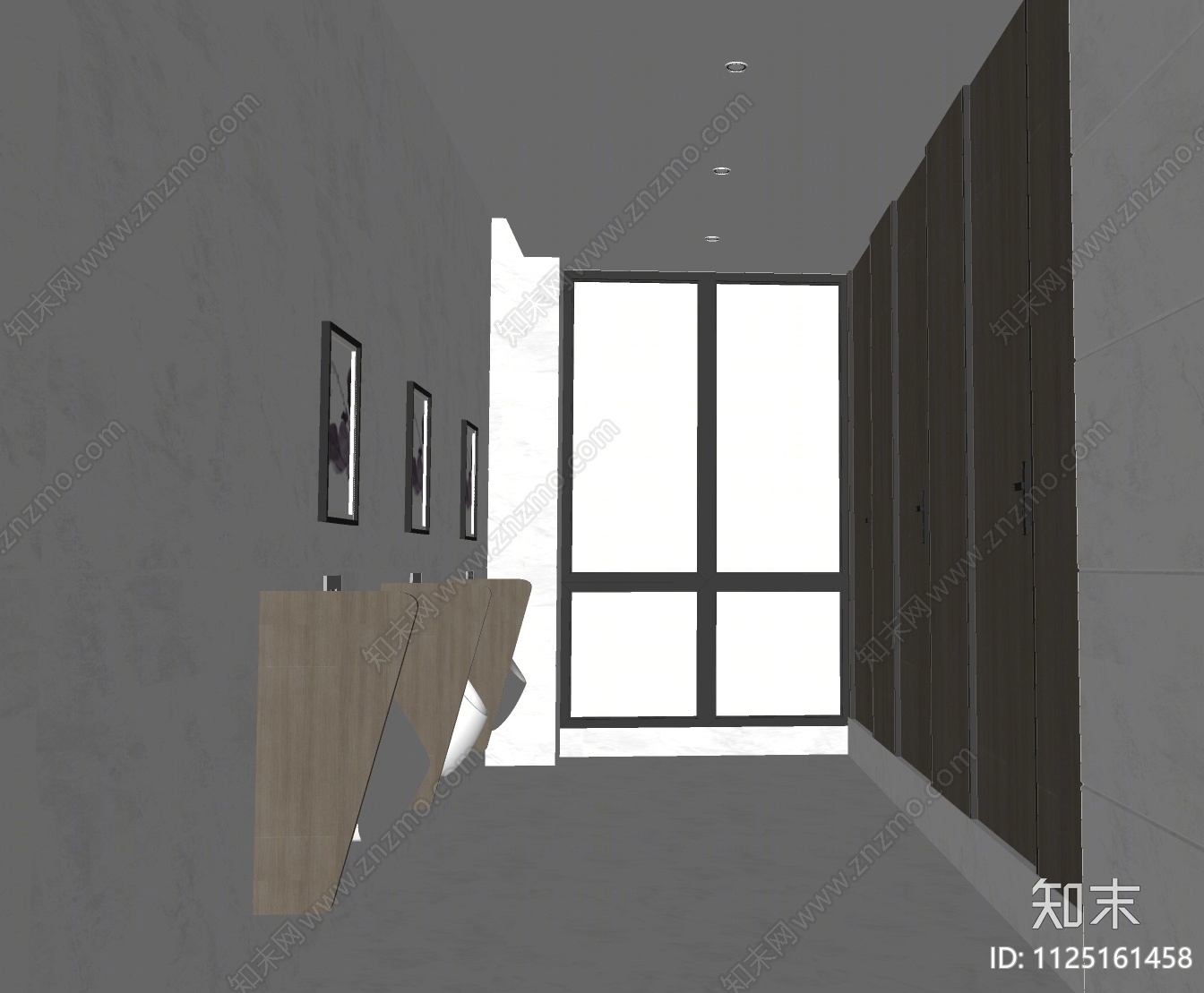 现代公共卫生间SU模型下载【ID:1125161458】